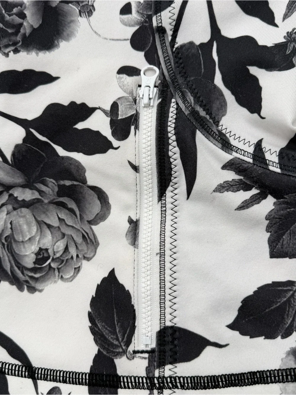 lululemon athletica Monochrome Floral Zip-Up Jacket - Black & White